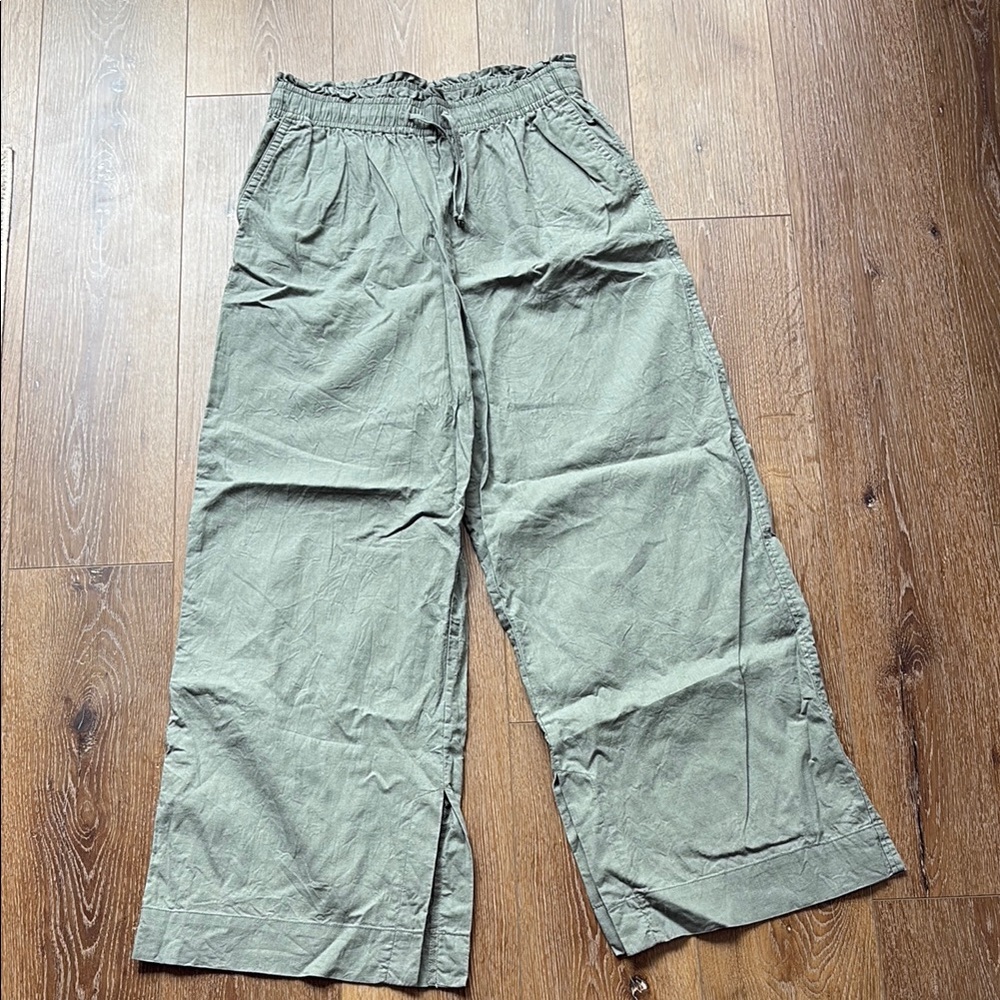 Madewell Green Wide Leg Pants